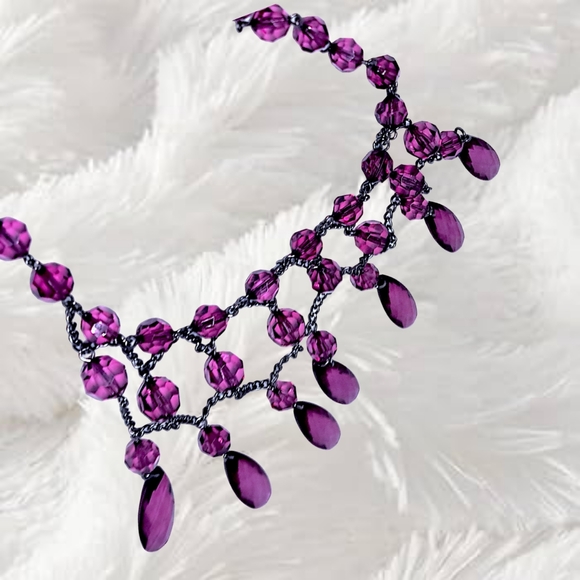 👣4/$20. Necklace with Amethyst Color Beads - Picture 6 of 6